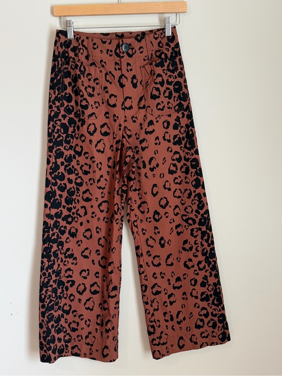 Maeve Pants - Anthropologie Maeve The Colette Crop Wide-Leg Pants Size 25 Brown Black